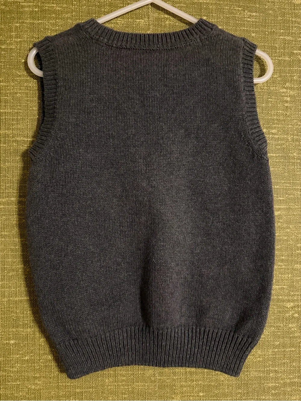 Gymboree Gray Knit Vest with Red Fire Truck